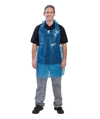 Tabliers jetables en polyéthylène bleus 14,5 microns (Boîte de 100)