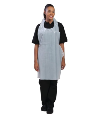 White 14.5 Micron Disposable Polyethylene Aprons (Pack of 100)