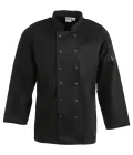 Veste de cuisine mixte Whites Vegas manches longues noire