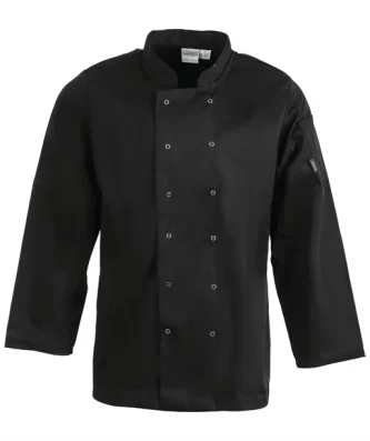 Veste de cuisine mixte Whites Vegas manches longues noire