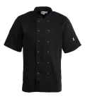 Veste de cuisine mixte Whites Vegas manches courtes noire