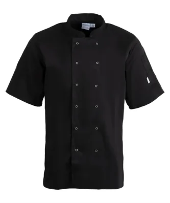 Veste de cuisine mixte Whites Vegas manches courtes noire