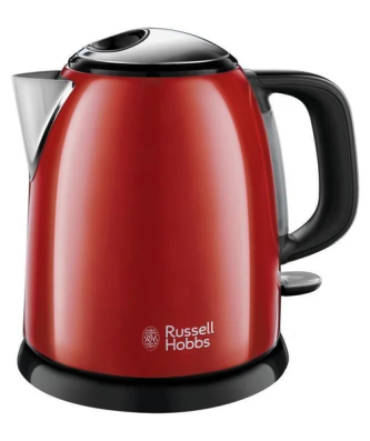 Russel Hobbs 24992-70 Bouilloire Compacte Colours Plus Capacite 1 L Filtre Anti-calcaire Amovible Lavable - Rouge Russell Hobbs