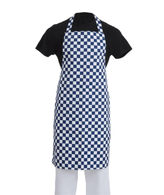 Tablier bavette Whites carreaux bleus et blancs