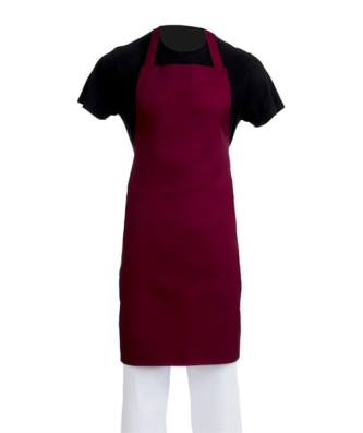 Whites burgundy bib apron