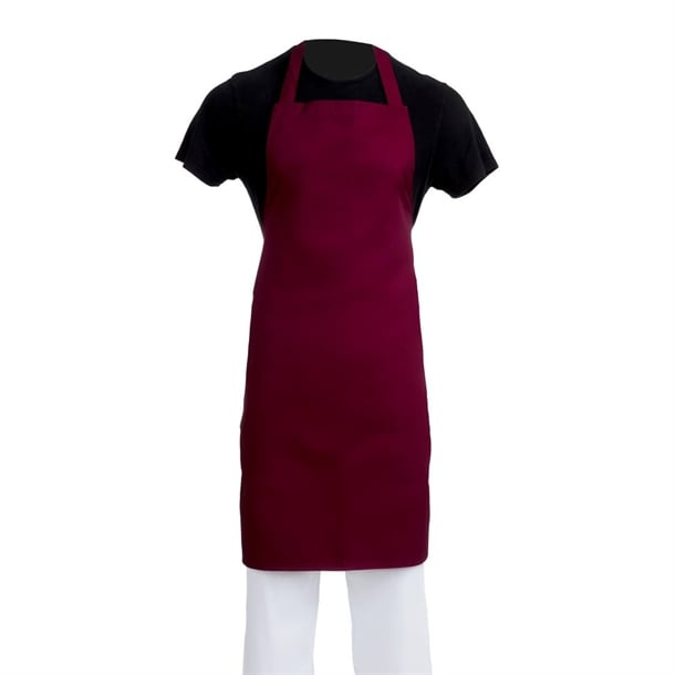 Whites burgundy bib apron