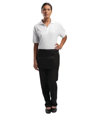 Tablier limonadier à poches à fermeture éclair Whites noir