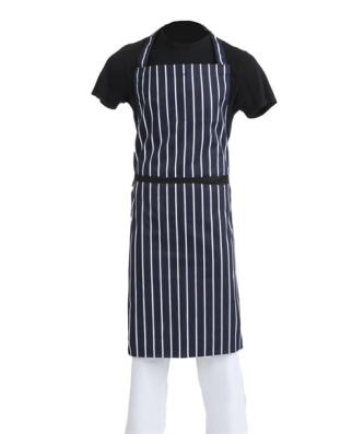 Whites Navy and White Striped Bib Apron XL