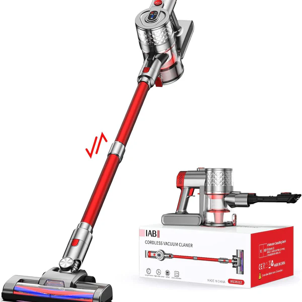 Aspirateur Balai sans Fil 2 en 1 300W rouge noir Vendos85