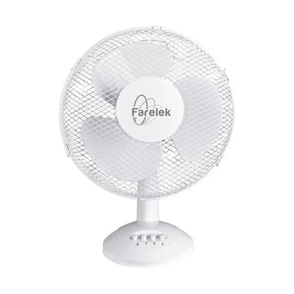 Miami 30 - Ventilateur A Poser ø30cm 40w Blanc Oscillant Farelek