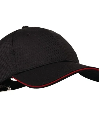 Casquette baseball Cool Vent Chef Works noire et rouge