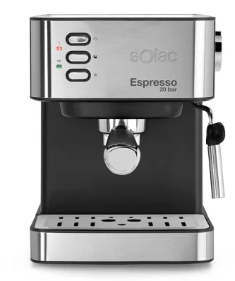 Machine à expresso automatique 2 en 1 inox 20 bar 850 W Solac