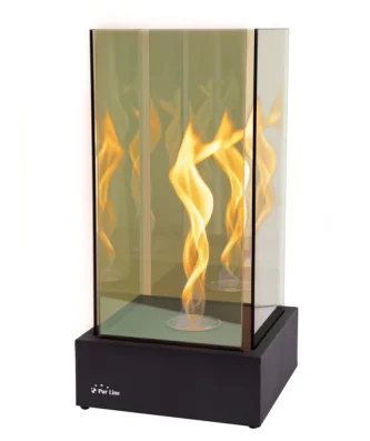 Cheminée de table à l'éthanol avec flamme à effet tornade et à effet infini Purline