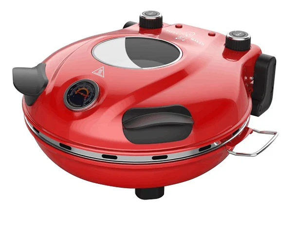 Four à Pizza électrique 420 ℃ 1200W rouge Vendos85