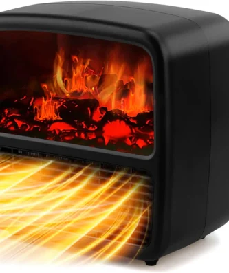 Chauffage D'appoint Economique 1000W 1500W noir Vendos85