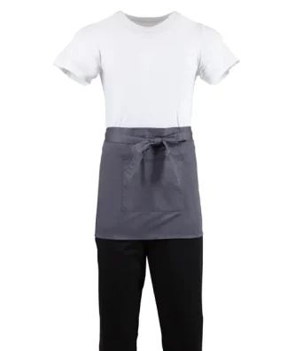 Tablier serveur court Whites gris anthracite