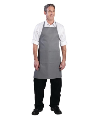 Tablier bavette Chef Works gris