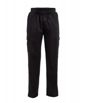 Pantalon de cuisine mixte Chef Works Slim Fit Cargo noir S