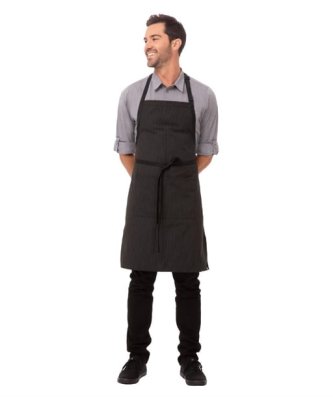 Chef Works Finely Striped Bib Apron