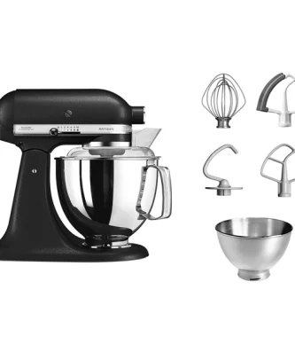 Robot pâtissier Artisan à tête inclinable 4,8 L 300 W noir truffe 5KSM175PSEBK Kitchenaid