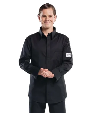 Chemise de cuisinier Chaud Devant noire 3XL