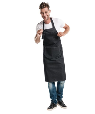 Tablier bavette Chaud Devant Black Denim noir