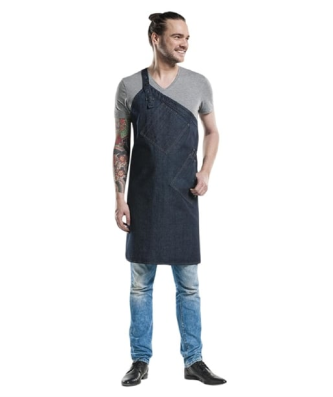 Tablier bavette Chaud Devant Skew Blue Denim