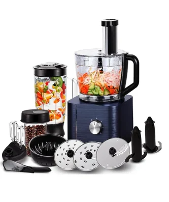 Robot Multifonction de Cuisine de 1,5L - 3,2L 1100W bleu noir Vendos85