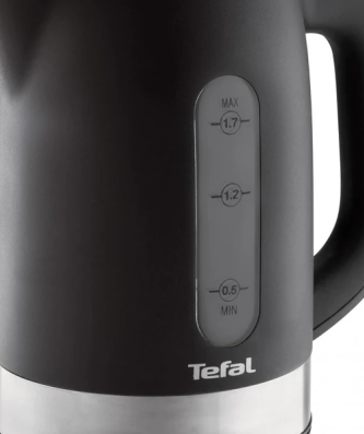 bouilloire électrique de 1,7L sans fil avec base 360° 2200W argent noir Tefal