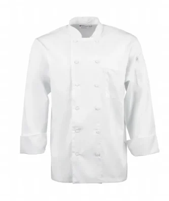Veste de cuisine mixte blanche à manches longues Chef Works Calgary Cool Vent L