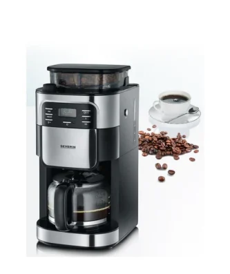 4810 Cafetiere Filtre Avec Broyeur Integre - Noir Et Inox - 1000w - 1,4 L Severin