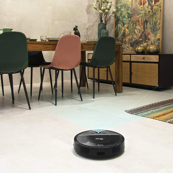 robot aspirateur Programmable 4 en 1 compatible a Alexa & Google Assistant 2290 PANORAMIC noir Cecotec