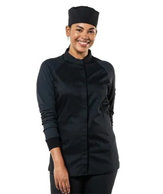 Veste de cuisine femme noire Chaud Devant Sorella UFX