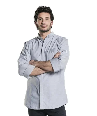 Veste de cuisine homme grise Chaud Devant Nordic