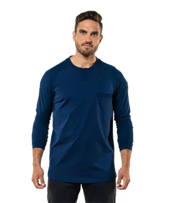 T-shirt mixte manches longues Chaud Devant Valente UFX marine