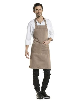 Tablier bavette mixte Chaud Devant Nordic Base argile 70x85 cm