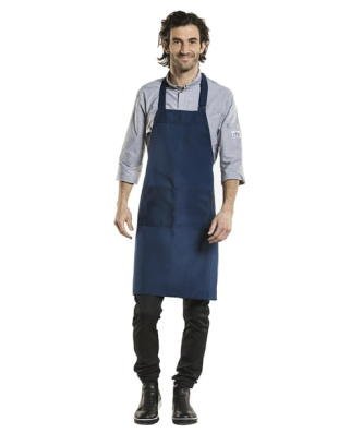 Unisex bib apron Chaud Devant Nordic Base blue 70x85 cm