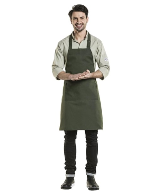 Tablier bavette mixte Chaud Devant Nordic Base vert 70x85 cm