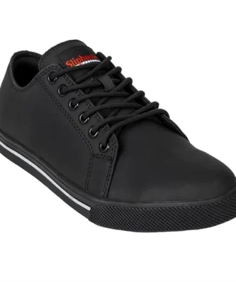 Baskets de sécurité noires en microfibre recyclée Slipbuster