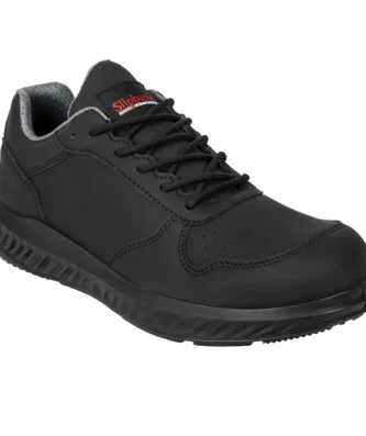 Baskets de sécurité noires en microfibre recyclée Slipbuster