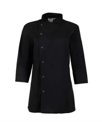 Veste de cuisinier femme ajustée Whites noire taille S