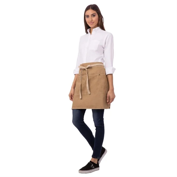Tablier serveur court Chef Works Austin Denim beige