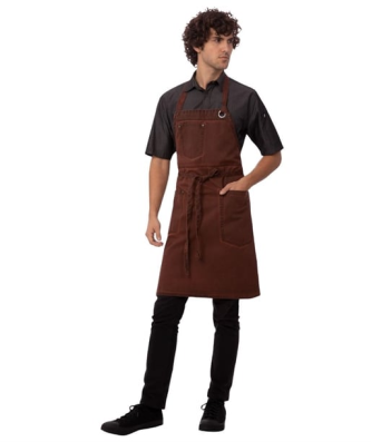 Chef Works Urban Dorset Rust Bib Apron