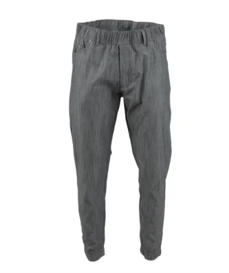 Pantalon de cuisine Works Urban Jogger 257 à fines rayures noires et blanches XL