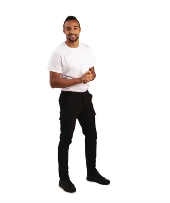 Pantalon homme slim stretch Cargo noir