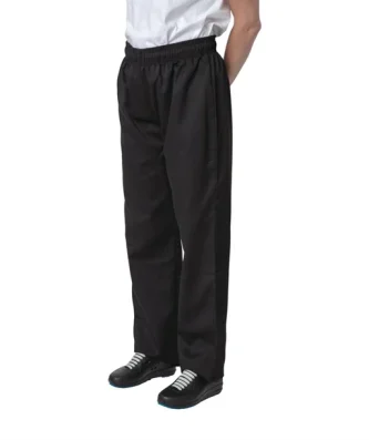 Pantalon de cuisine noir Nisbets Essentials