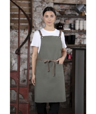 Tablier bavette en coton Southside kaki