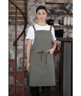 Tablier bavette en coton Southside kaki