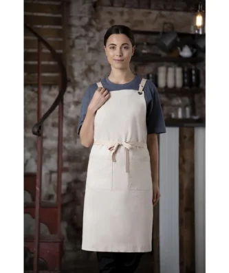 Tablier bavette en coton Southside gris