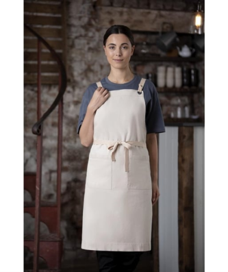 Tablier bavette en coton Southside gris